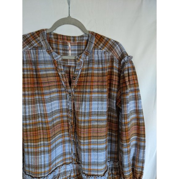 NEW Free People Alexa Plaid Mini Dress S - Picture 4 of 9